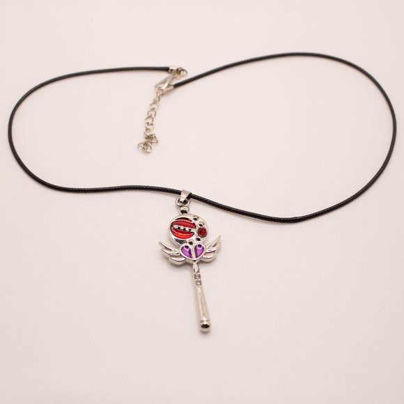 Sailor Moon Rini Sailor Chibiusa Moon Scepter Necklace, New - Picture 3 of 4